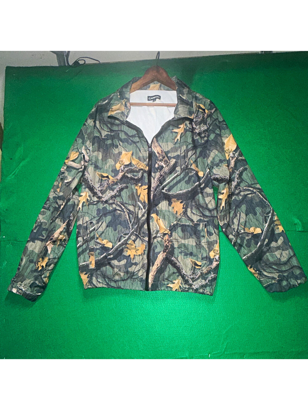 CARBON Men’s L Regular Full Zip Camouflage Long Sleeve Polyester Jacket